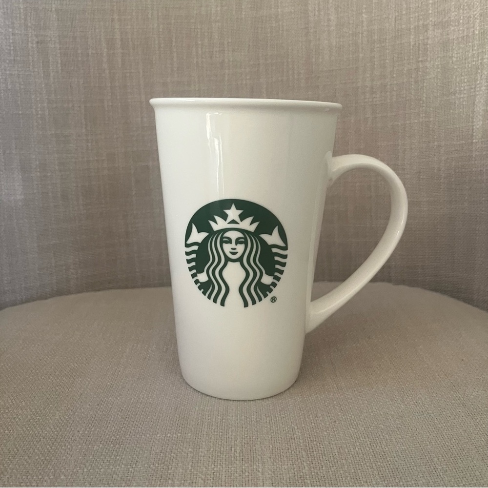Starbucks 2015 Classic Green Logo White Mug 18oz